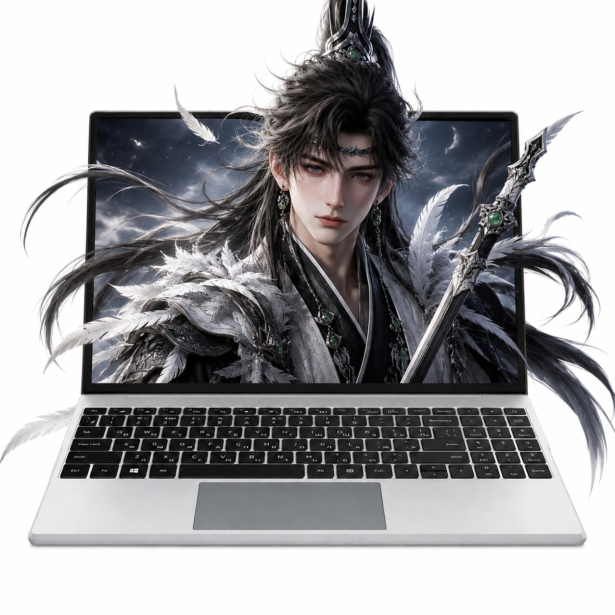 WYSECHY 15.6inch Laptop AMD Ryzen 3 3200U 16GB Ram SSD 512GB Rom M.2 2280 silver - Image 2